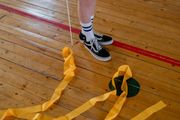 Detail of rhythmic movement exercise equipment